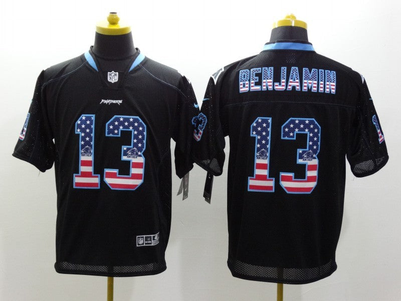 Men's Carolina Panthers Kelvin Benjamin #13 Black Game Jersey1 football jersey product view 1