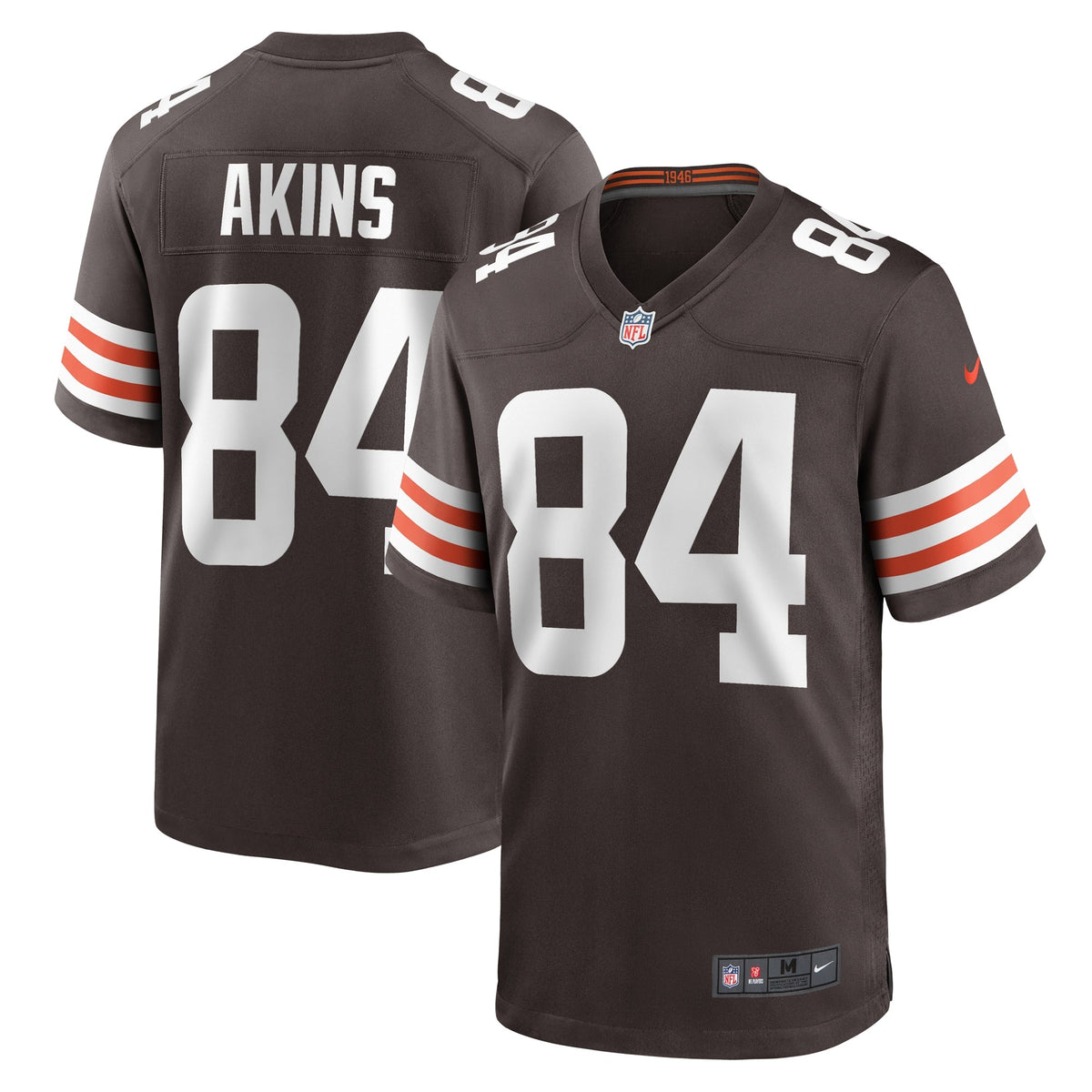 Jordan Akins Cleveland Browns Nike Game Jersey - Brown football jersey product view 1