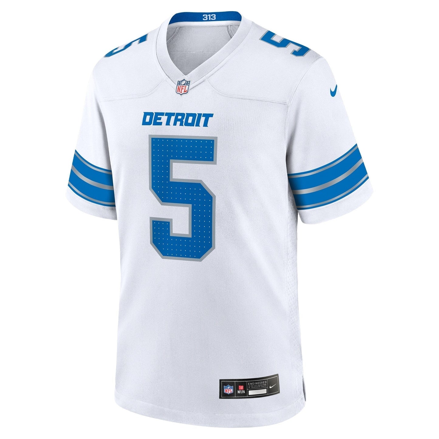 David Montgomery Detroit Lions Nike Game Jersey - White football jersey product view 2