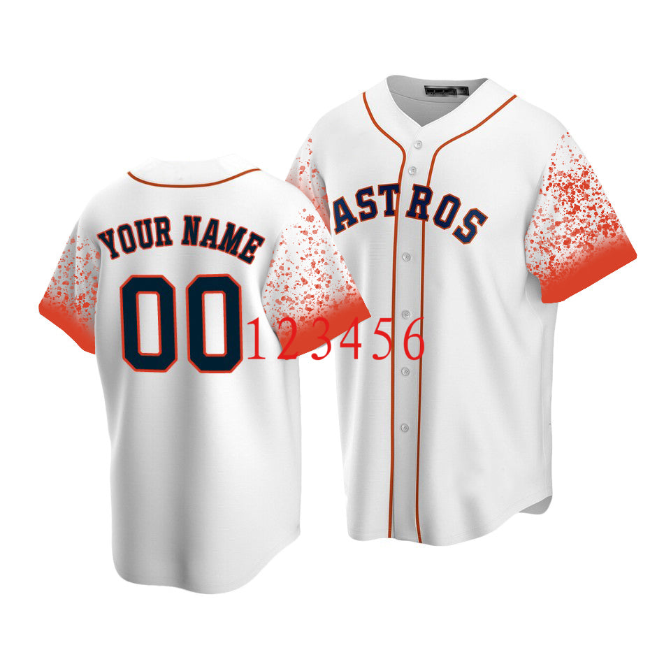 Custom Houston Astros Baseball White New Jerseys Stitched Letter And Numbers baseball jersey product view 1
