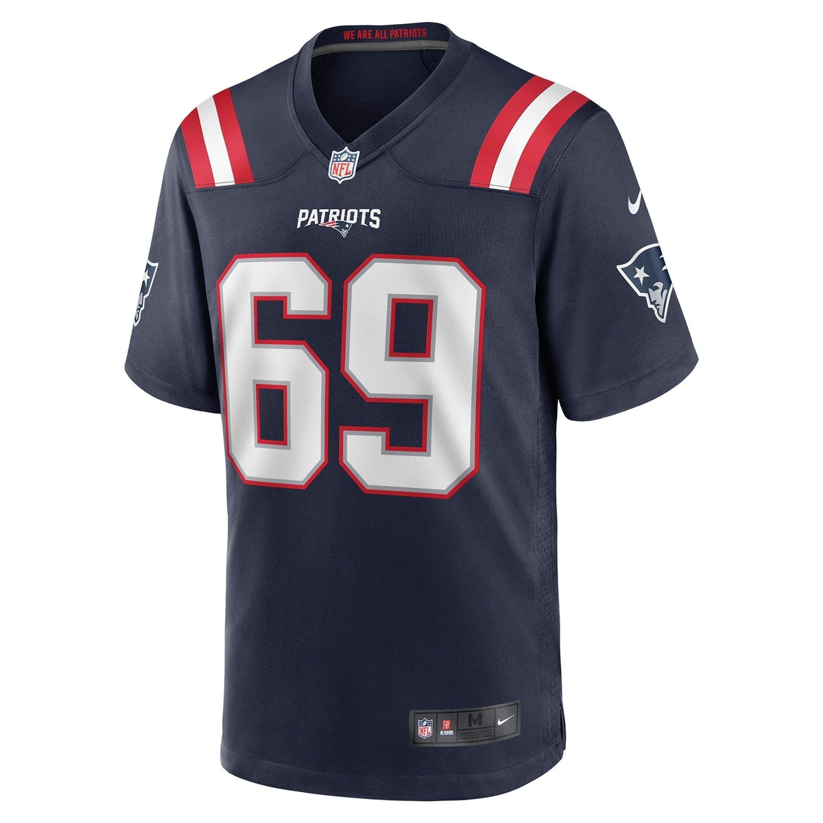 Cole Strange New England Patriots Nike Game Jersey - Navy football jersey product view 2