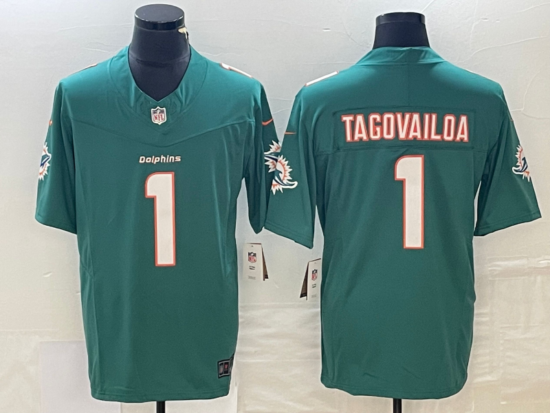 Men's Miami Dolphins Tua Tagovailoa #1 Green Aqua Legend Jersey1 football jersey product view 1