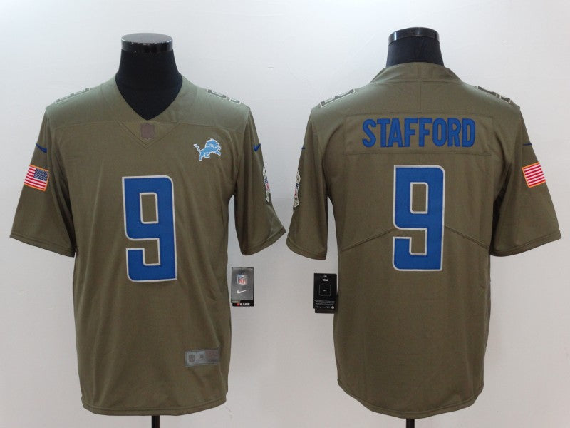 Men's Detroit Lions Matthew Stafford #9 Brown Alternate Game Jersey1 football jersey product view 1