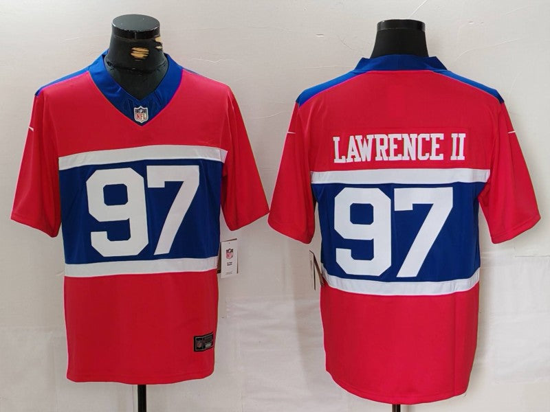 Men's New York Giants Dexter Lawrence II #97 Century Red Alternate Player Game Jersey1 football jersey product view 1