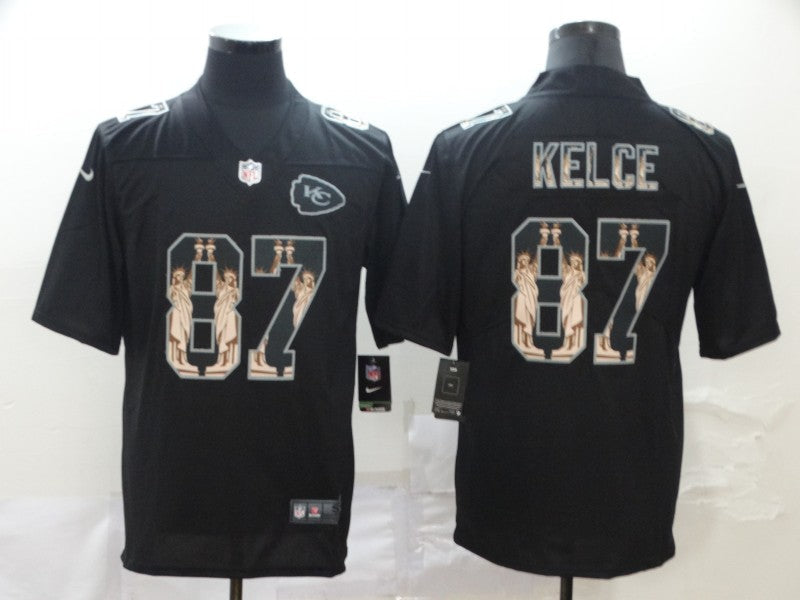 Men's Kansas City Chiefs Travis Kelce #87 Black Game Player Jersey1 football jersey product view 1