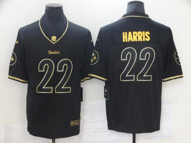 Men's Pittsburgh Steelers Najee Harris #22 Black Game Player Jersey1 football jersey product view 1
