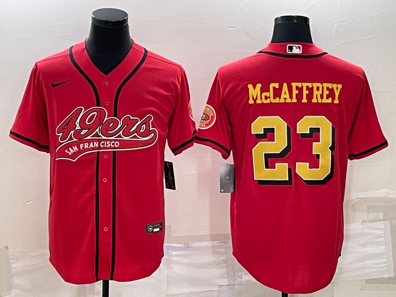Men's San Francisco 49ers Christian McCaffrey #23 Red Player Jersey1 Joint Edition football jersey product view 1