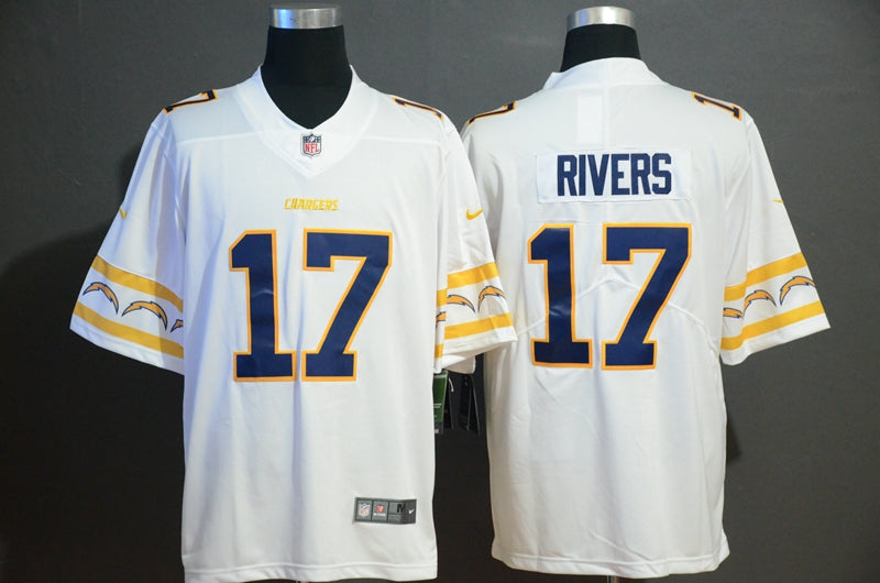 Men's Los Angeles Chargers Philip Rivers #17 White Game Player Jersey1 football jersey product view 1