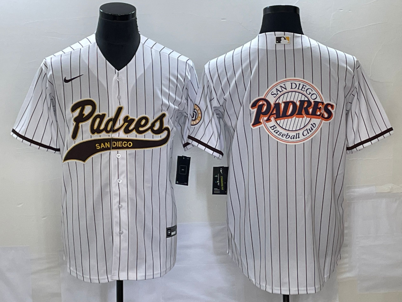 Men's San Diego Padres White Replica Player Jersey Joint Edition baseball jersey product view 1