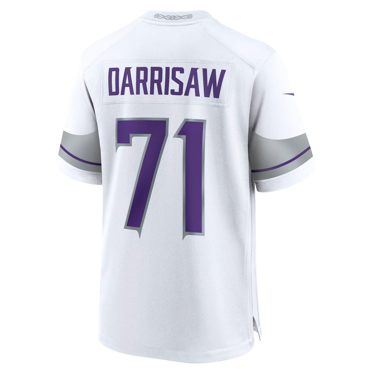 Christian Darrisaw Minnesota Vikings Nike Alternate Game Jersey - White football jersey product view 3