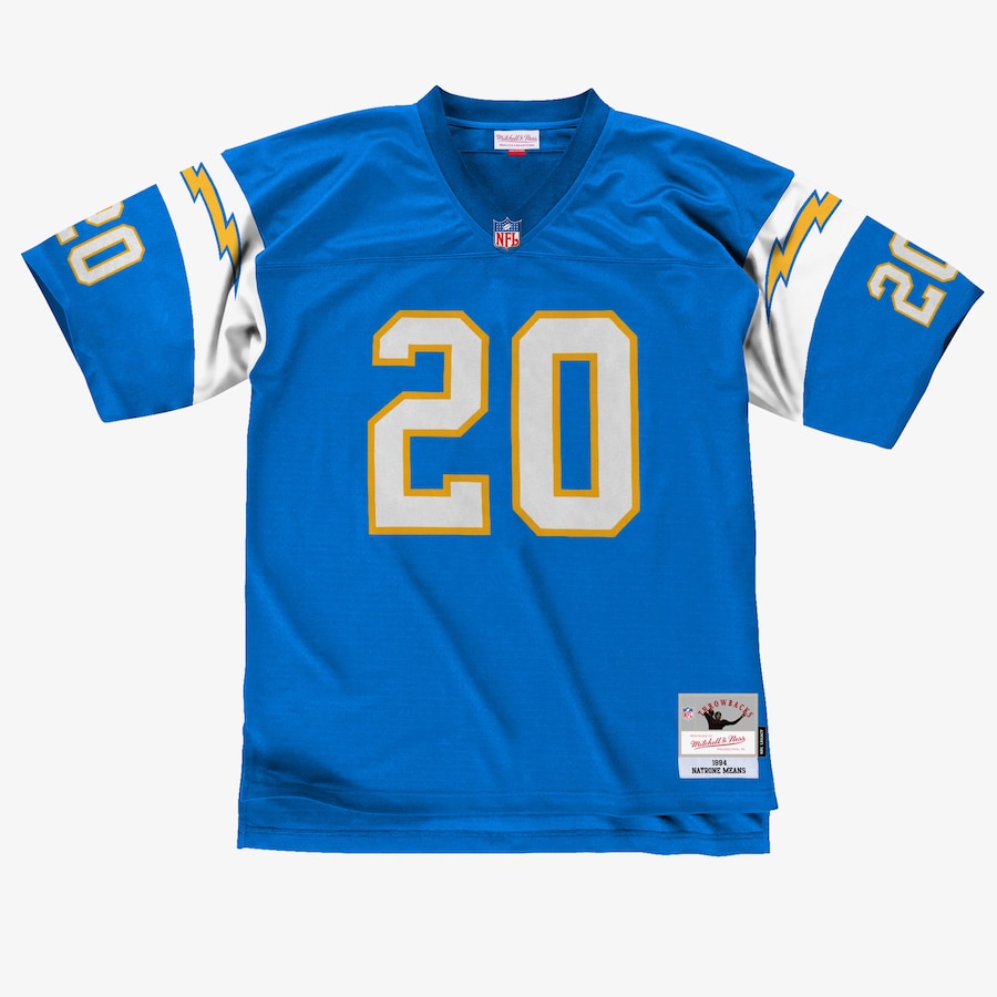 Men's Natrone Means Powder Blue San Diego Chargers 1994 Legacy Jersey football jersey product view 1
