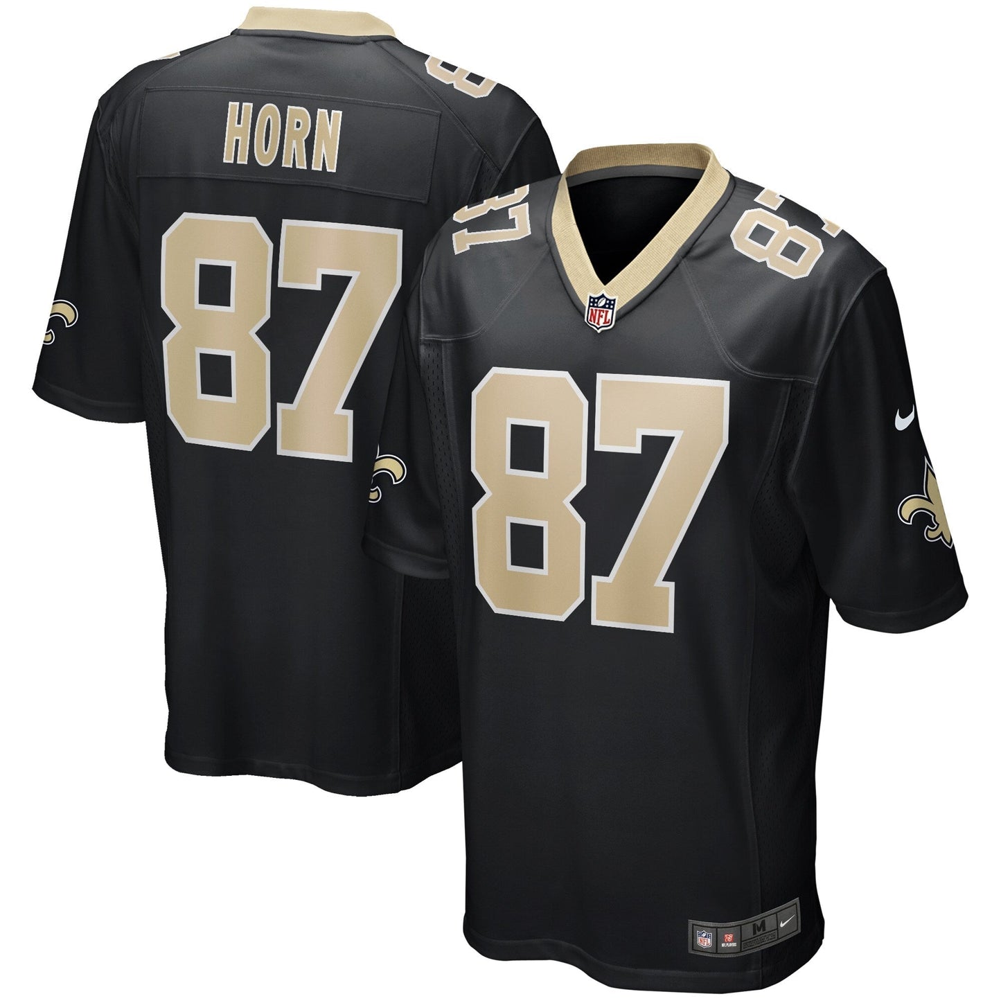 Joe Horn New Orleans Saints Nike Game Retired Jersey - Black football jersey product view 1