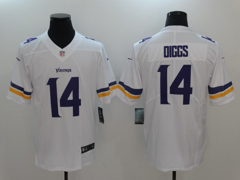 Men's Minnesota Vikings Stefon Diggs #14 White Player Game Jersey1 football jersey product view 1