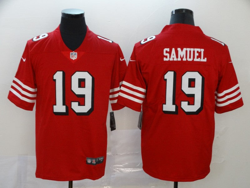 Men's San Francisco 49ers Deebo Samuel #19 Red Game Player Jersey1 football jersey product view 1