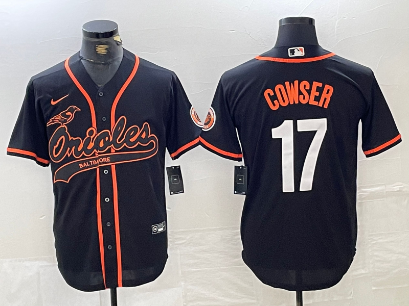 Men's Baltimore Orioles Colton Cowser #17 Black Player Jersey1 Joint Edition baseball jersey product view 1