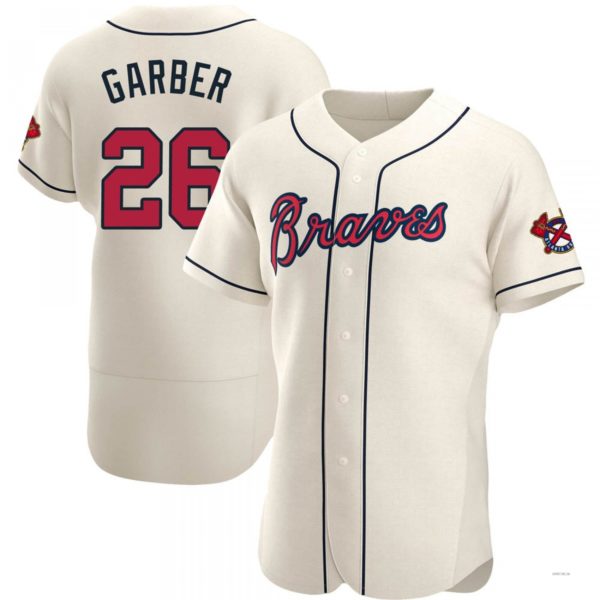 Atlanta Braves #26 Gene Garber Cream Alternate Jersey Stitches Baseball Jerseys baseball jersey product view 1