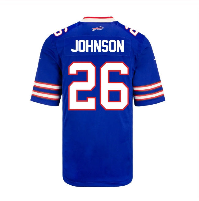 B.Bills #26 Ty Johnson Player Royal Game Jersey -Stitched American Football Jerseys football jersey product view 1