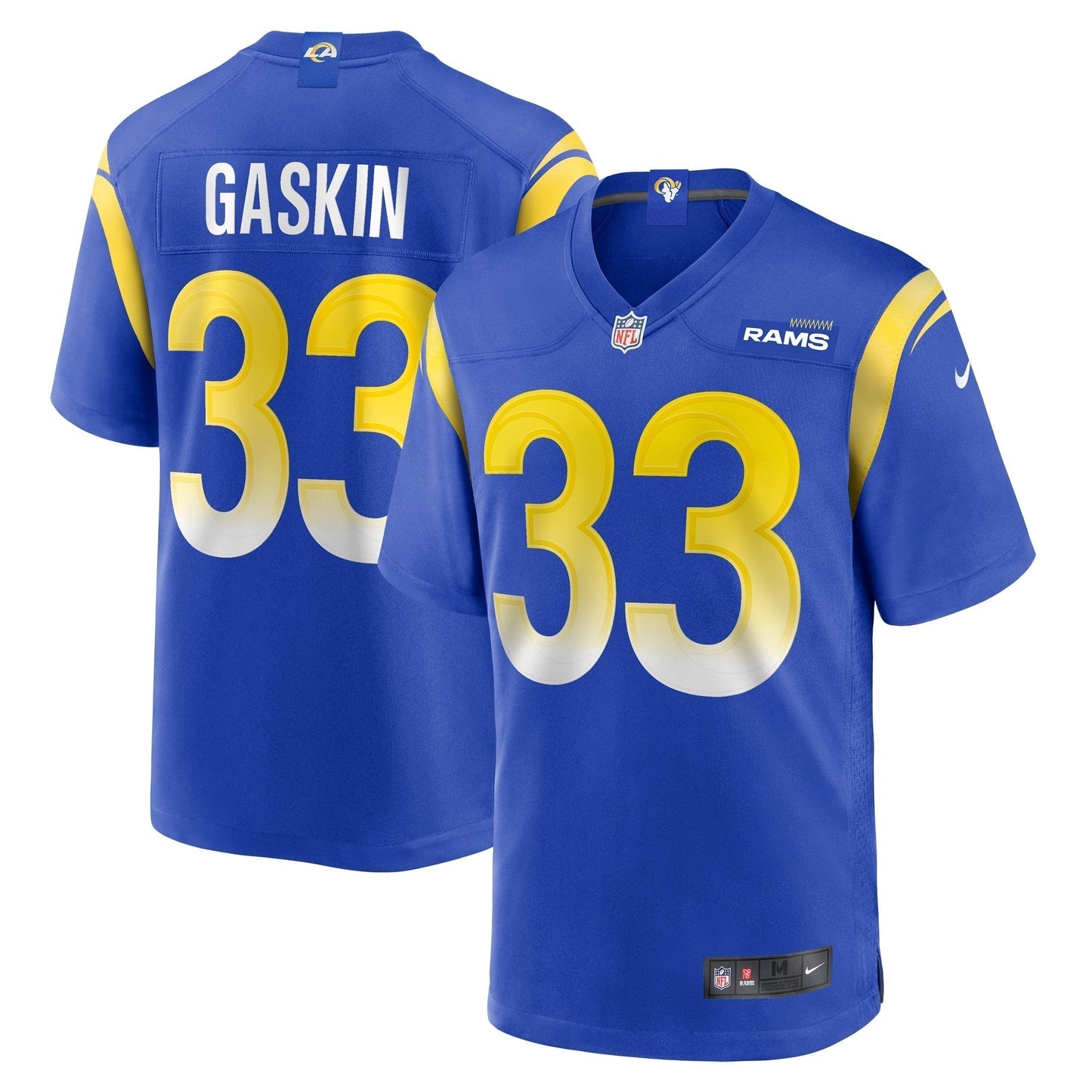 Myles Gaskin Los Angeles Rams Nike Game Jersey - Royal football jersey product view 1