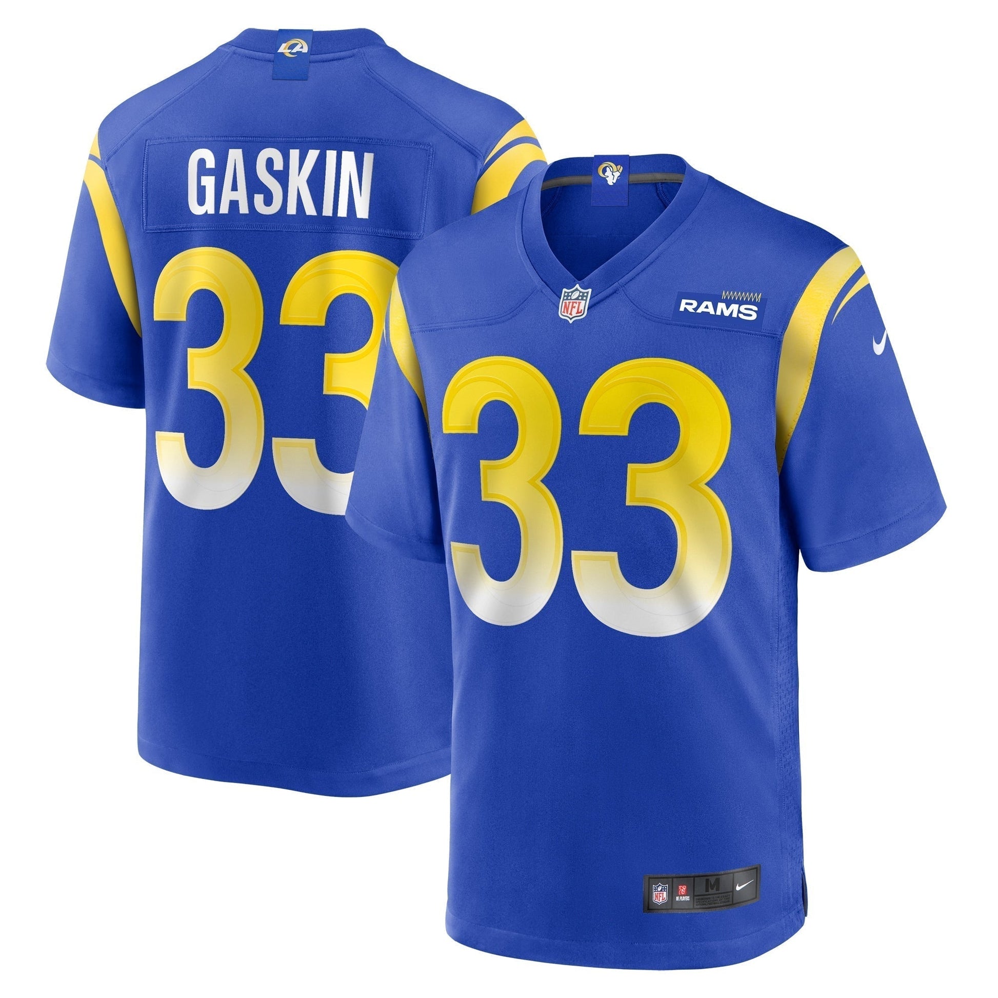 Myles Gaskin Los Angeles Rams Nike Game Jersey - Royal football jersey product view 1