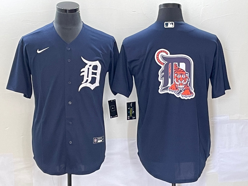 Men's Detroit Tigers Navy Alternate Replica Team Jersey1 baseball jersey product view 1
