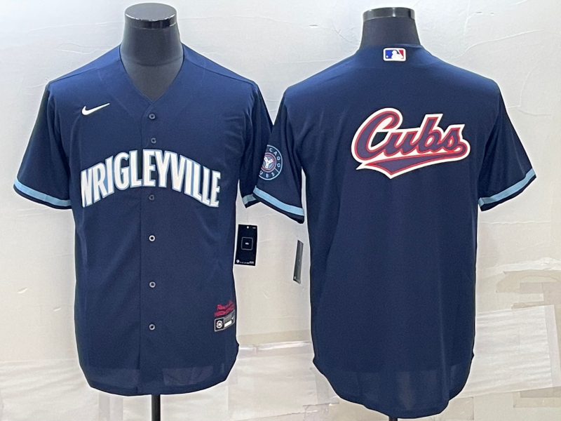 Men's Chicago Cubs Navy City Connect Replica Jersey1 baseball jersey product view 1