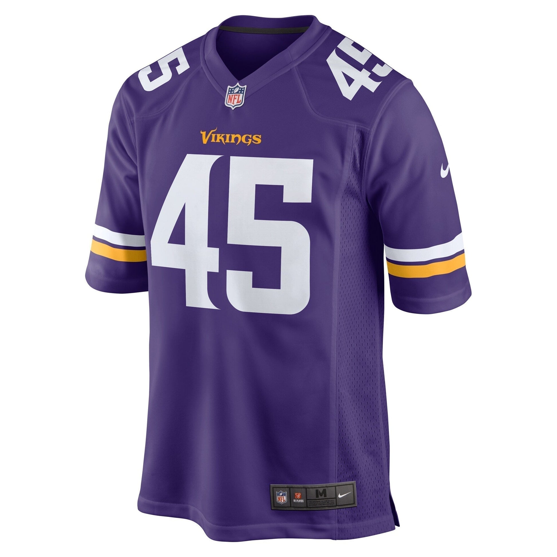 Troy Dye Minnesota Vikings Nike Game Jersey - Purple football jersey product view 2