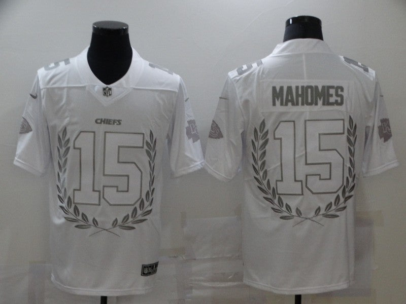 Men's Kansas City Chiefs #15 Patrick Mahomes White Game Jersey1 football jersey product view 1