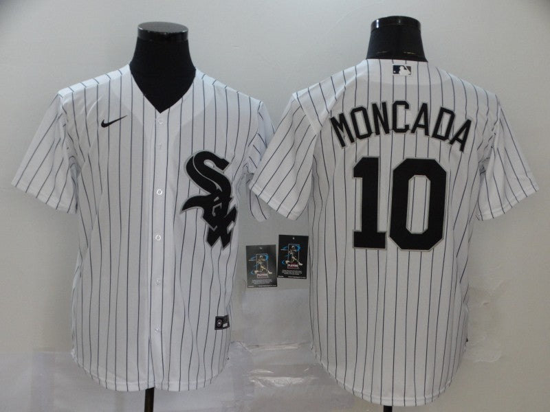 Men's Chicago White Sox Yoan Moncada #10 White Replica Baseball Jersey1 baseball jersey product view 1