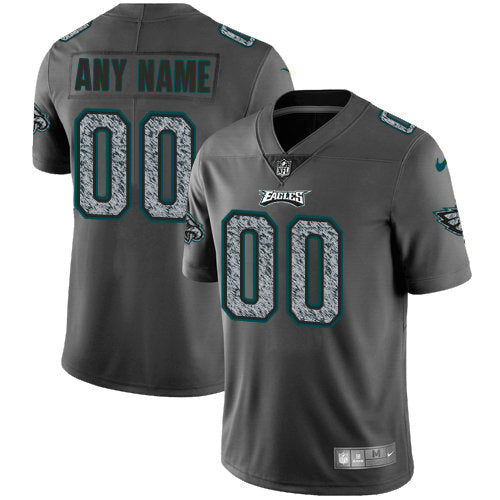 Custom1 Philadelphia Eagles Gray Static Vapor Untouchable Stitched American Football Jerseys football jersey product view 1