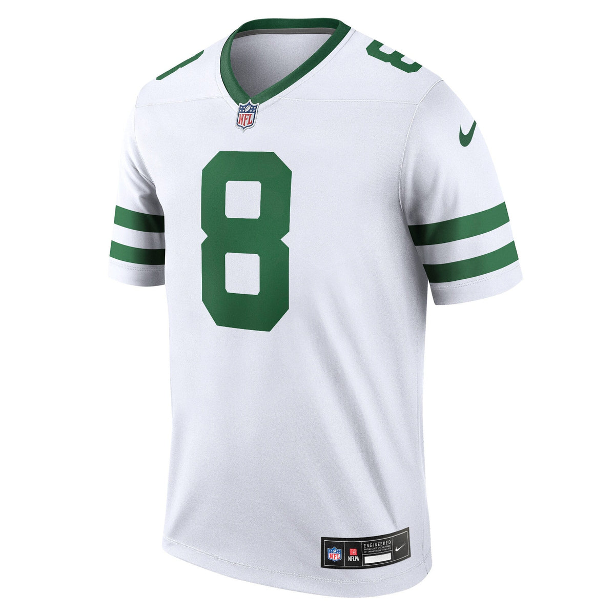 Aaron Rodgers New York Jets Nike Men's Legend Jersey - Legacy White football jersey product view 2