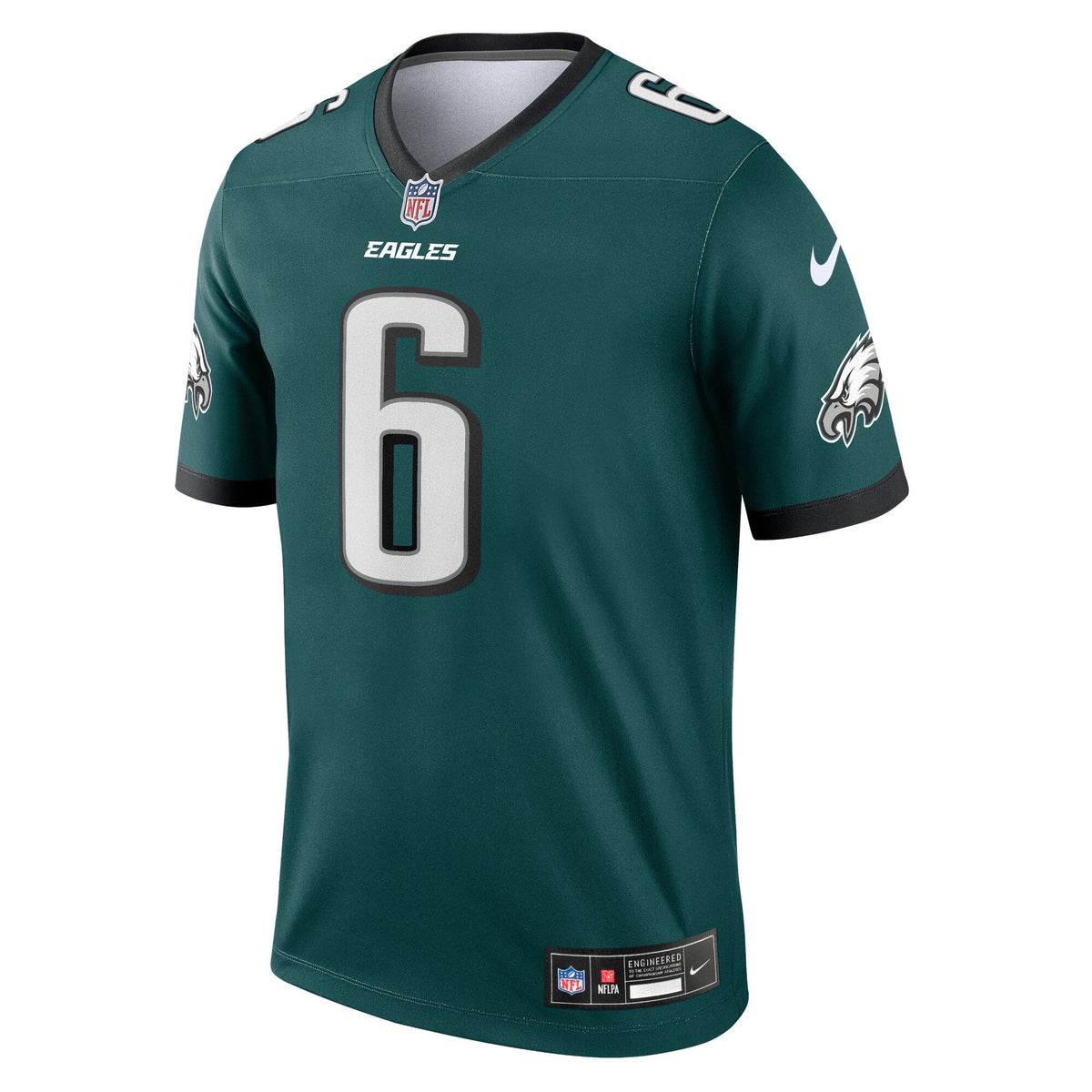 DeVonta Smith Philadelphia Eagles Nike Legend Jersey - Midnight Green football jersey product view 2