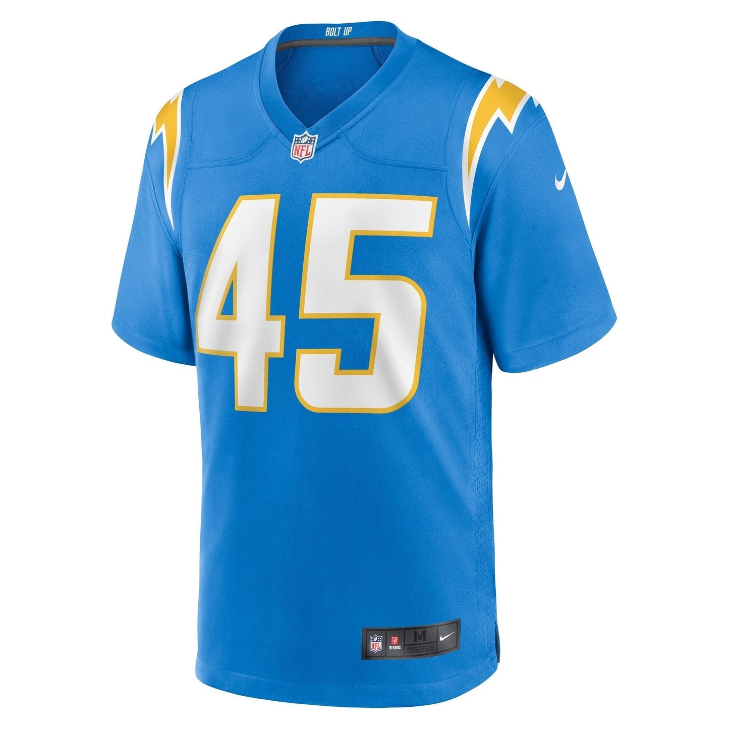 Tuli Tuipulotu Los Angeles Chargers Nike Team Game Jersey - Powder Blue football jersey product view 2