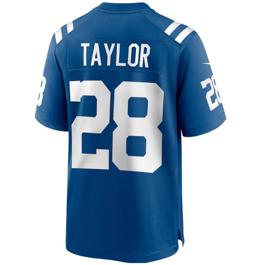 IN.Colts #28 Jonathan Taylor Player Game Stitched Football Jerseys -Royal football jersey product view 1