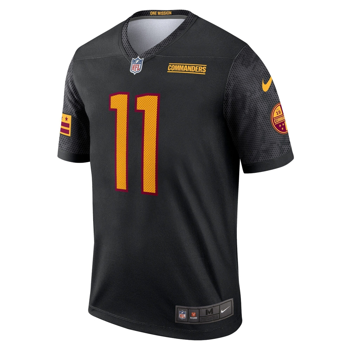 Carson Wentz Washington Commanders Nike Alternate Legend Jersey - Black football jersey product view 2