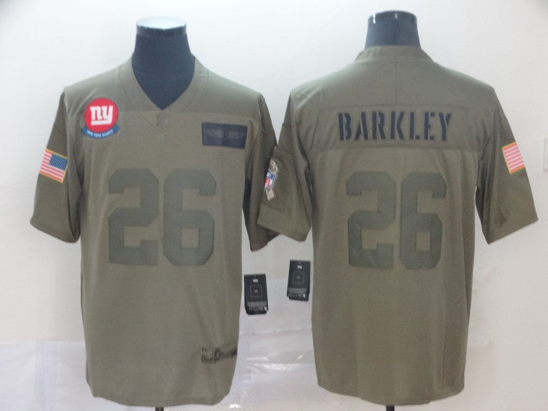 Men's New York Giants Saquon Barkley #26 Brown Game Jersey1 football jersey product view 1