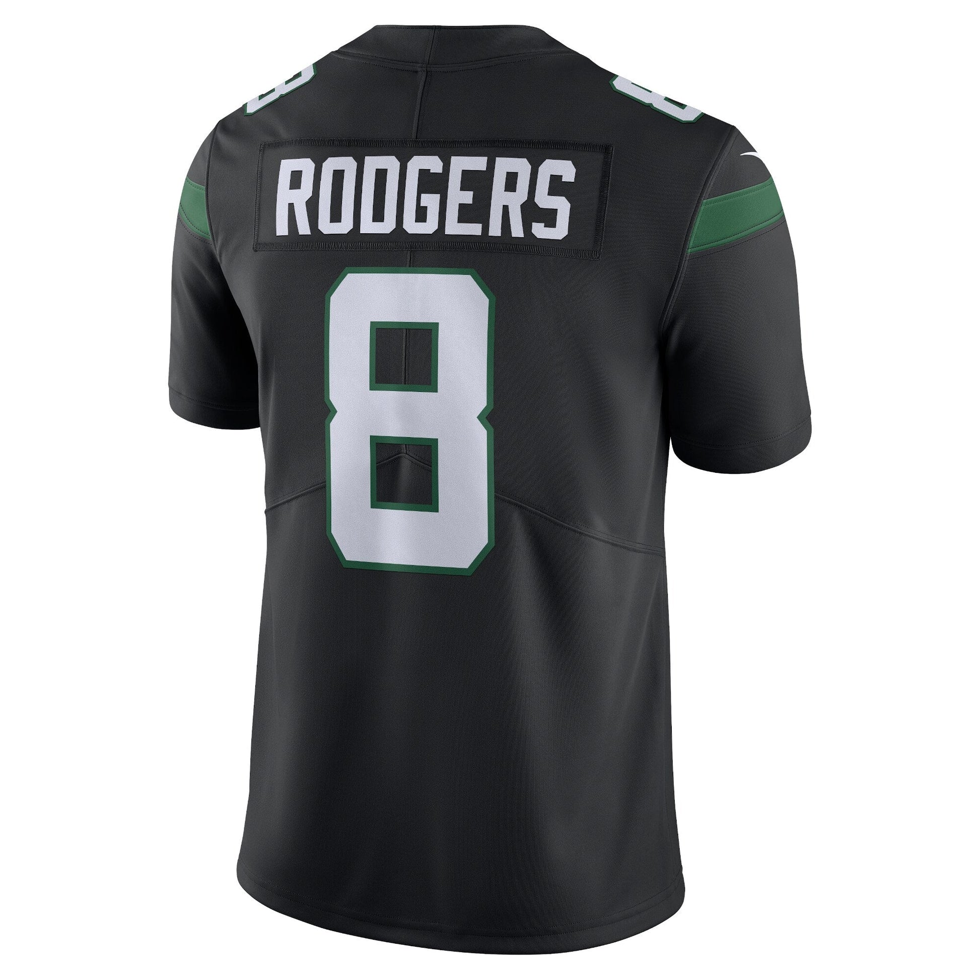 Aaron Rodgers New York Jets Nike Vapor Untouchable Limited Jersey - Black football jersey product view 3
