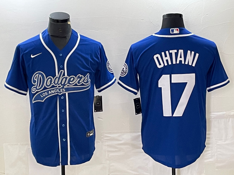 Men's Los Angeles Dodgers Shohei Ohtani #17 Blue Player Jersey1 Joint Edition baseball jersey product view 1