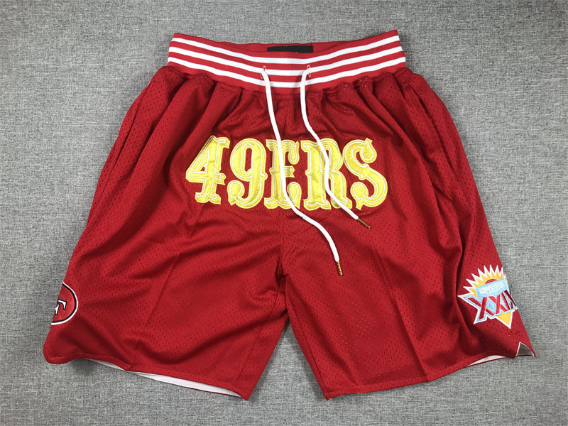 Men's San Francisco 49ers Scarlet Pocket Shorts1 football jersey product view 1