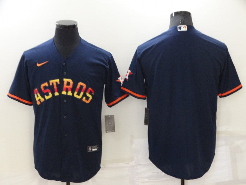 Men's Houston Astros Navy Replica Blank Jersey1 baseball jersey product view 1