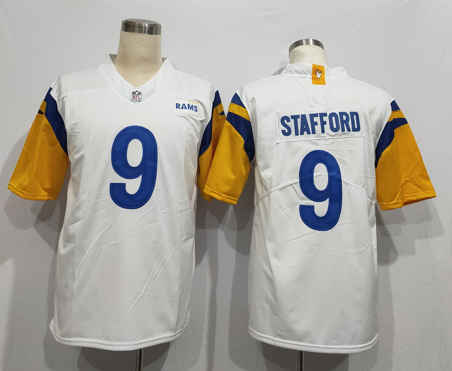 Men's Los Angeles Rams Matthew Stafford #9 White Legend Jersey1 football jersey product view 1