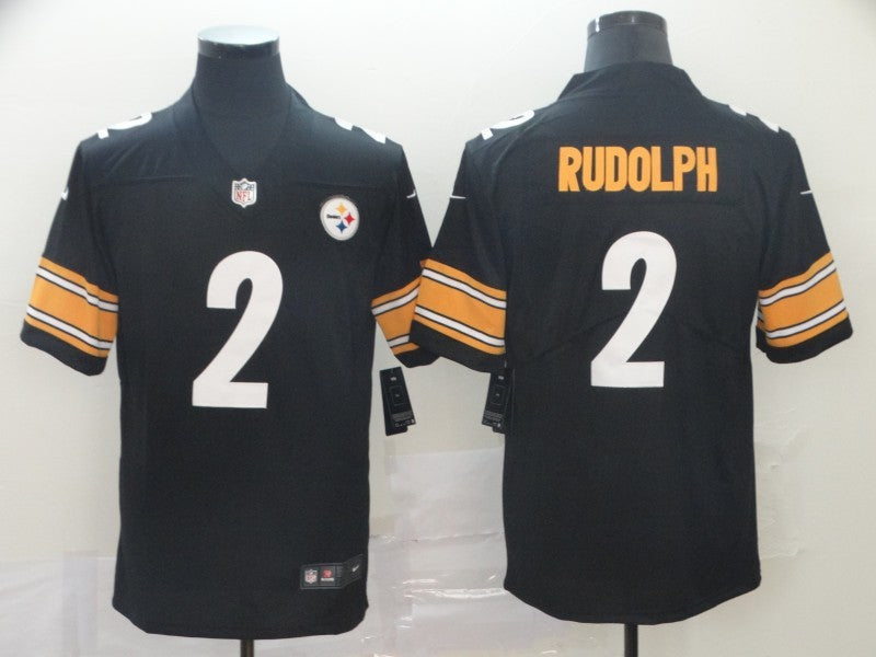 Men's Pittsburgh Steelers Mason Rudolph #2 Black Game Jersey1 football jersey product view 1