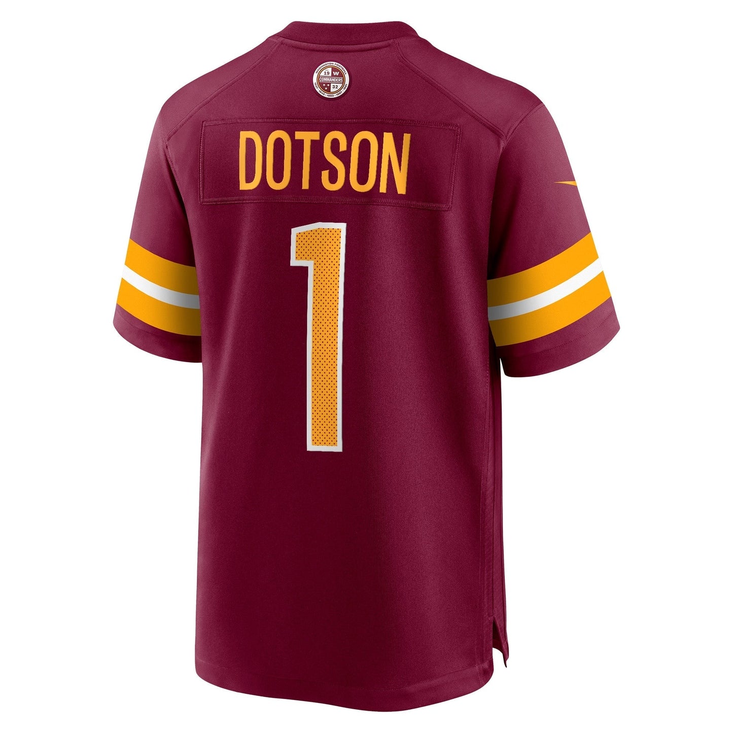 Jahan Dotson Washington Commanders Nike Game Jersey - Burgundy football jersey product view 3