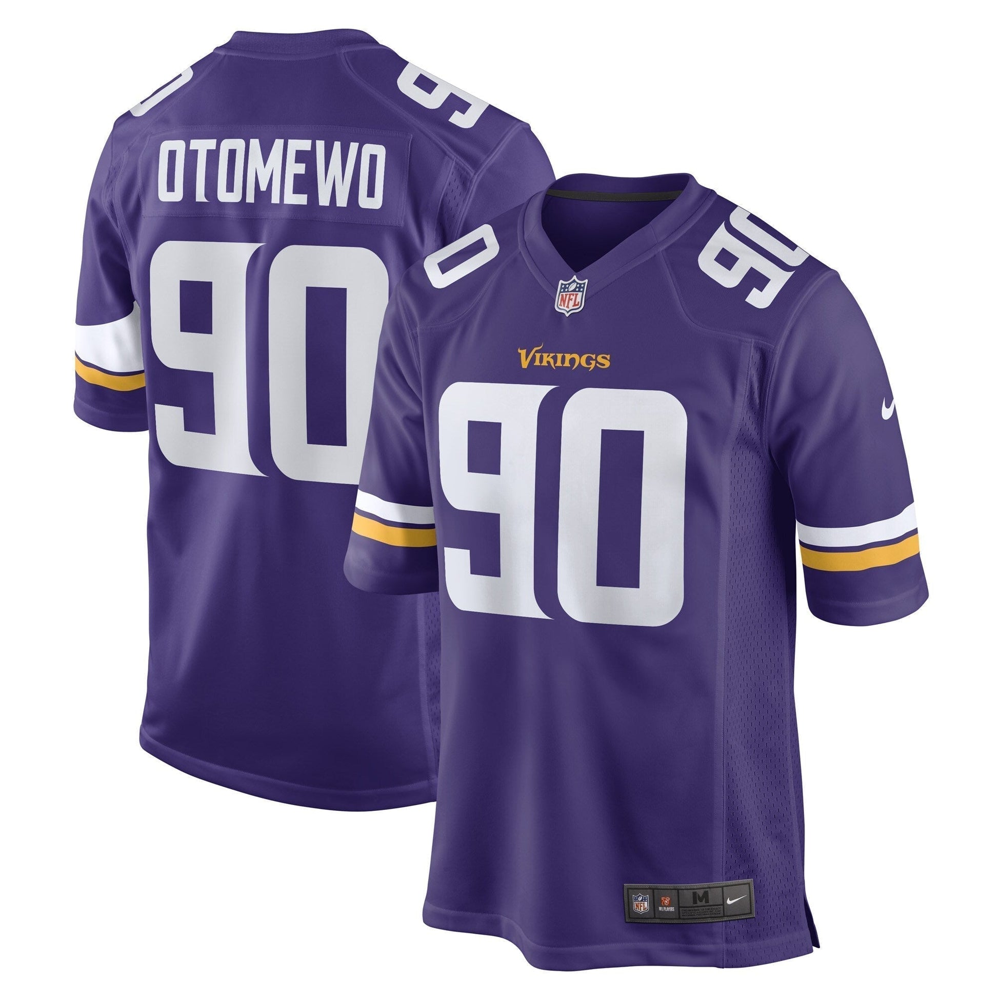 Esezi Otomewo Minnesota Vikings Nike Game Jersey - Purple football jersey product view 1