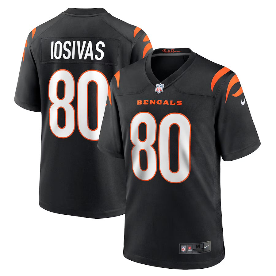 Andrei Iosivas Cincinnati Bengals Jersey - Black football jersey product view 1