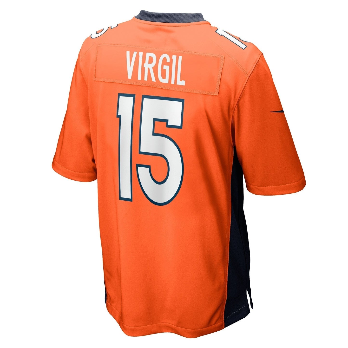 Jalen Virgil Denver Broncos Nike Game Jersey - Orange football jersey product view 3