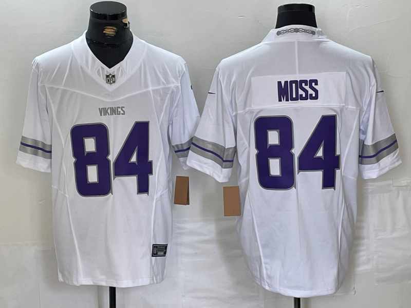 Men's Minnesota Vikings Randy Moss #84 White Alternate Vapor F.U.S.E. Elite Player Jersey1 football jersey product view 1