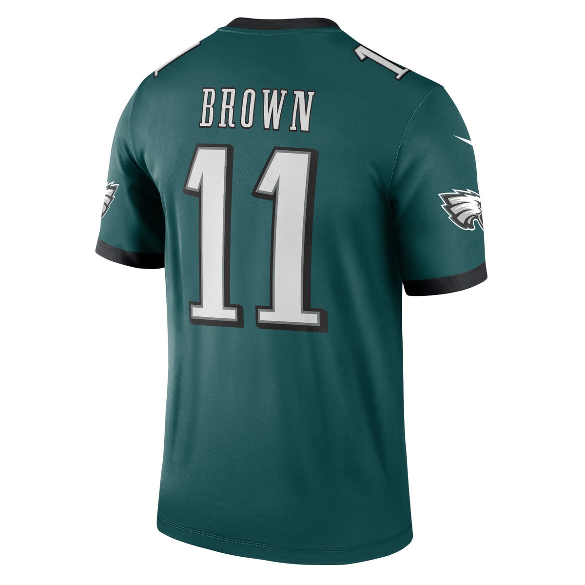 A.J. Brown Philadelphia Eagles Nike Legend Jersey - Midnight Green football jersey product view 3