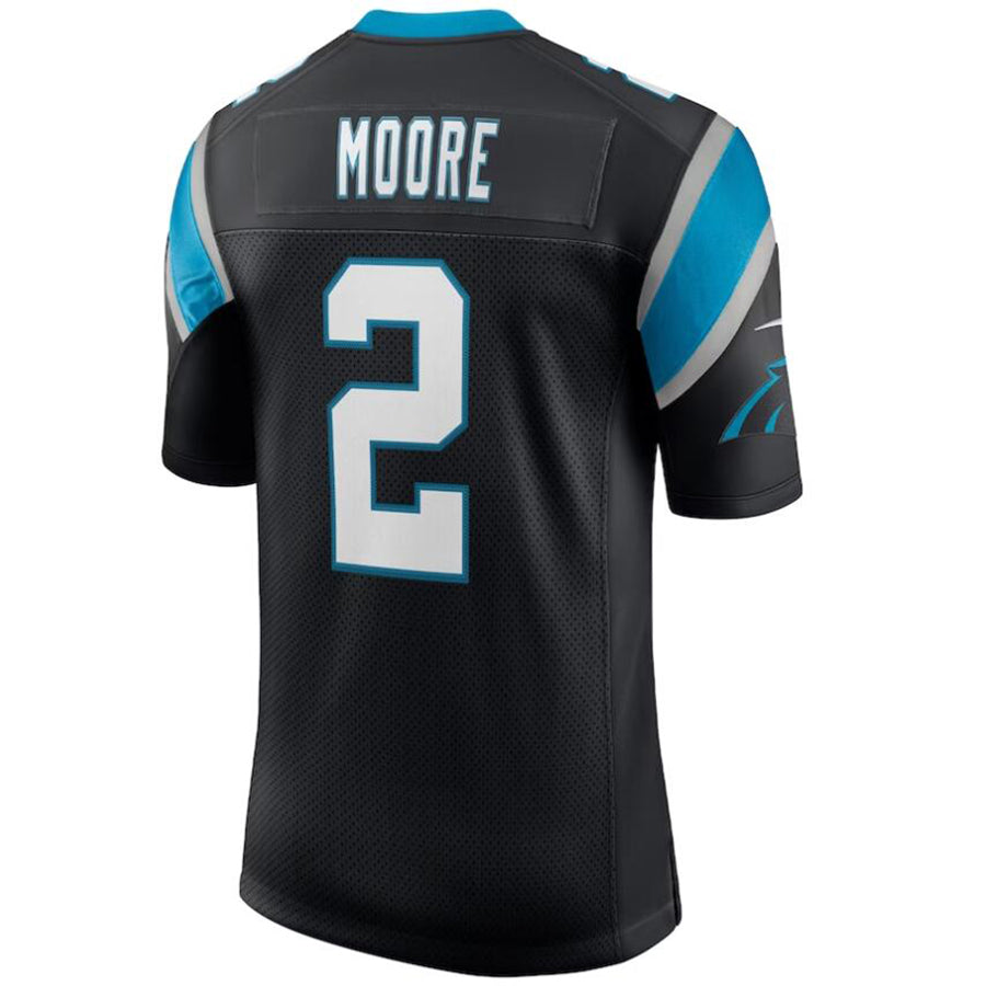 C.Panthers #2 D.J. Moore Black Vapor Limited Jersey Game Football Jerseys football jersey product view 1