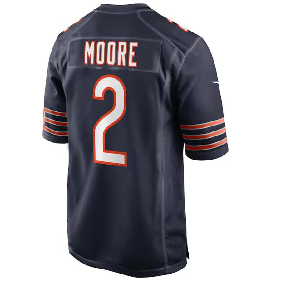 C.Bears #2 D.J. Moore Navy Player Game Jersey American Stitched Football Jerseys football jersey product view 1