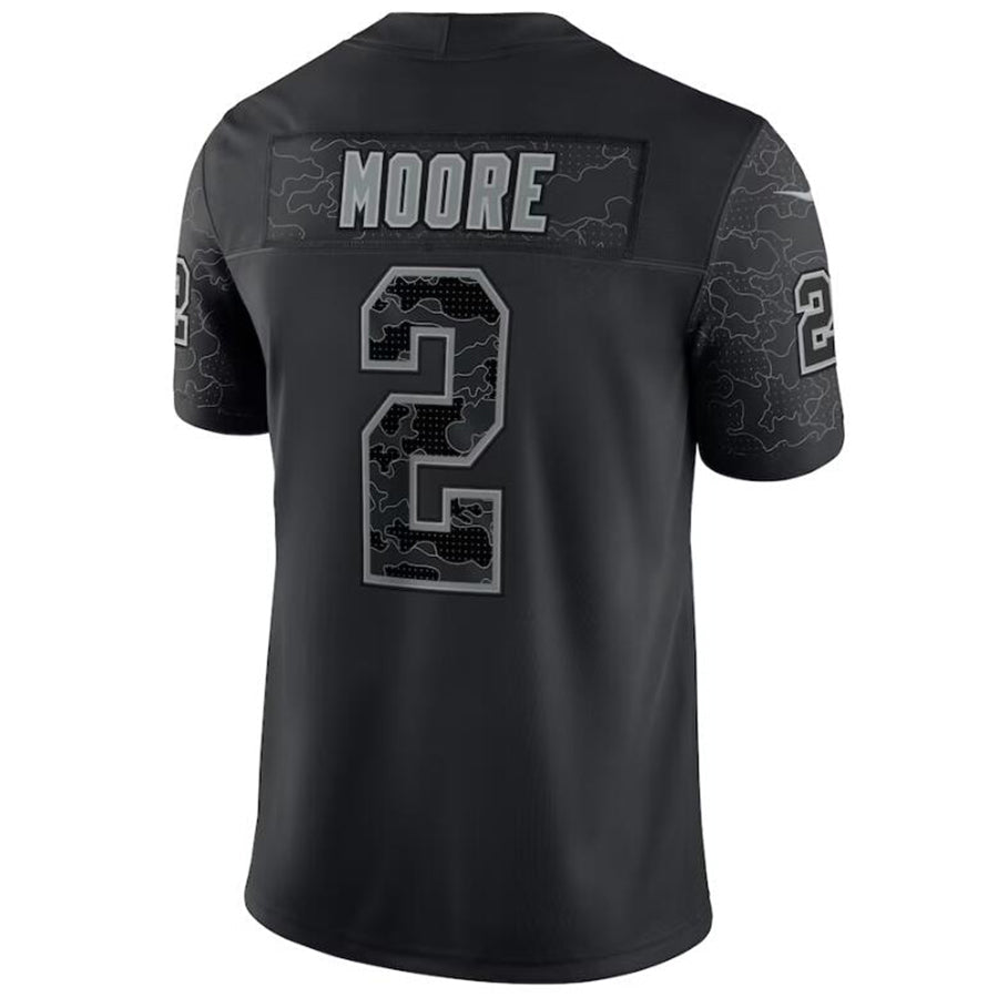 C.Panthers #2 DJ Moore Black Stitched Player Game Limited Football Jerseys football jersey product view 1